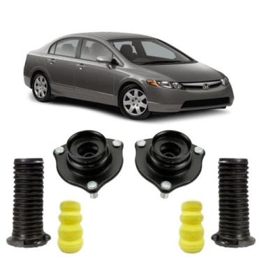 Imagem de Kit Coxim Batente Amortecedor Dianteiro New Civic 2007/13 - Solupe Par