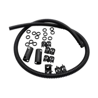 Imagem de Mqetly Kit de Mangueira de Lavagem de para- Genérico, Mangueira Corrugada, Kit de Reparo de Mangueira de Fluido de Lavagem para Caminhões, 50cm