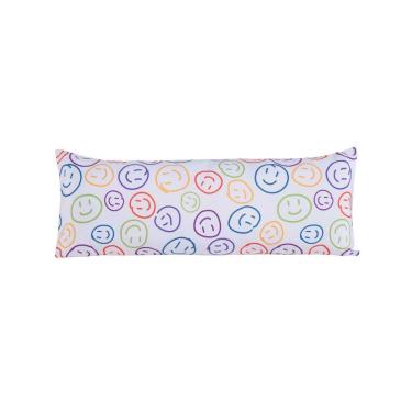 Imagem de Capa Para Travesseiro Fofuxinho Colorê 1 Peça 90cm X 35cm 100% Poliéster Com Zíper Cor:smile
