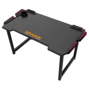 Imagem de Mesa Gamer  RGB Dragon War GT-005, Preto, Design Ergonômico