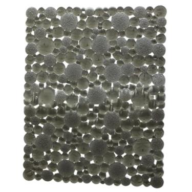 Imagem de Tapete de pia de PVC 38 cm x 30 cm – Protetor de design circular para pia de cozinha, protetor de arranhões cortado para ajuste para porcelana e aço inoxidável – reduz o ruído, suaviza o impacto