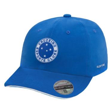 Imagem de Boné Cruzeiro SuperCap Símbolo Silk Relevo Azul - Masculino-Masculino