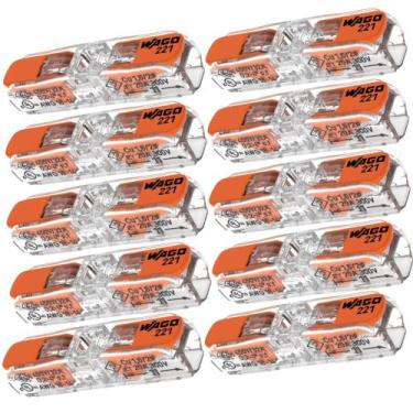 Imagem de Kit caixa 60 conector de emenda em linha wago com alavanca até 4mm 221