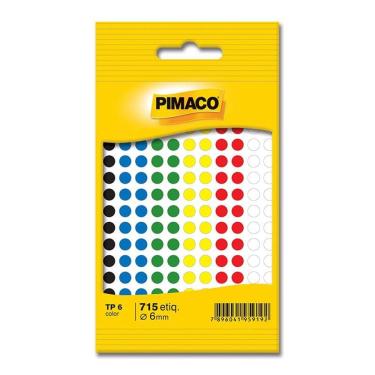 Imagem de Etiqueta adesiva TP6 cores Pimaco