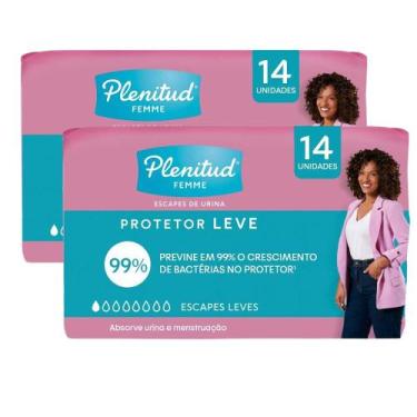 Imagem de Kit 2 Protetor Discreto Plenitud Femme com 14 Unidades