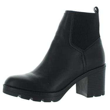 Imagem de Naturalizer- Bota feminina Verney impermeável Lug Sole tornozelo preta couro impermeável 9 M