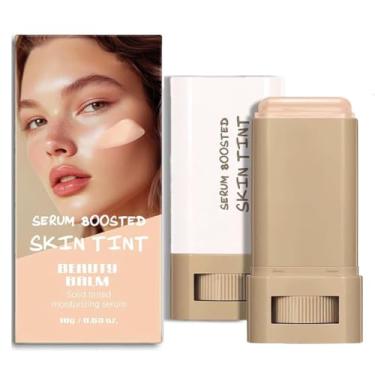 Imagem de Beauty Balm Serum Boosted Skin Tint-A 3 em 1 combinando Bastão de Bastão, Soro Hidratante Leve e Sólido Colorido Base Contorno Rosto para Mulheres, Cobertura Média a Total Montável (#04)