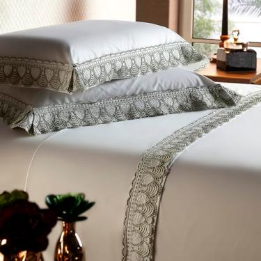 Imagem de FRONHA DEEP BEAUTY - CARDIFF WHITE - CETIM 300 FIOS - 50X90