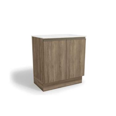 Imagem de Balcão De Cozinha Maxxi G744 P/ Cooktop 80cm Nogal/branco - Kappesberg