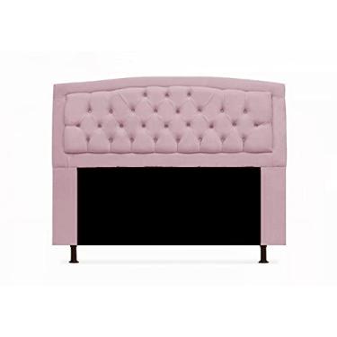 Imagem de Cabeceira Estofada Geovana Para Cama Box Queen 160 cm Suede Rosa Bebe - LM DECOR
