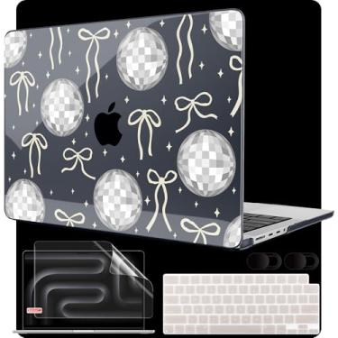 Imagem de MEEgoodo Capa para M4 MacBook Pro 14 polegadas 2024 2023 2021 A3112/A3401/A3185/A2918/A2992/A2779/A2442 M3 M2 M1 Pro/Max, capa rígida para laptop compatível com MacBook Pro de 14 polegadas, bolas de