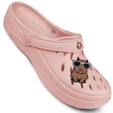 Imagem de Sandalia Babuche Boaonda 2402 Easy Unissex, Rosa, Creme, 36