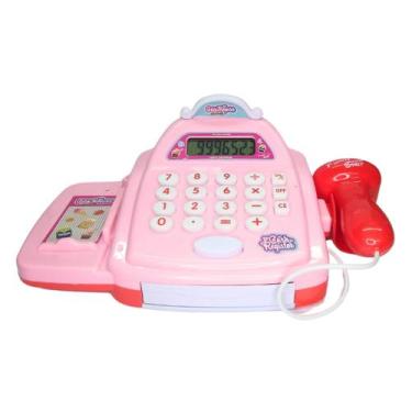 Imagem de Mini Caixa Registradora De Brinquedo Infantil Menina Com Calculadora S
