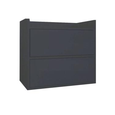 Imagem de Gabinete Banheiro Suspenso 2 Portas Preto Em Mdf