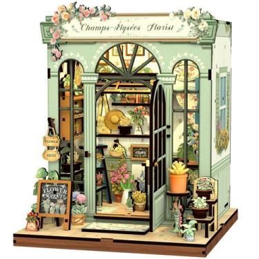 Imagem de Kit de casa de bonecas DIY em miniatura CUTEBEE Book Nook Champs-Élysé