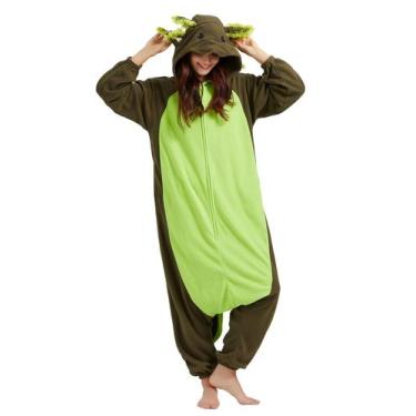 Imagem de Pijama DELEY Axolotl Green, unissex, fantasia de Halloween para adulto
