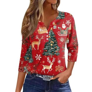 Imagem de Suéter de Natal feio COTECRAM com estampa de floco de neve feminino ve