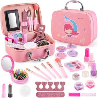 Imagem de Kit de maquiagem DeAo Kids, lavável, conjunto de cosméticos Pretend Pl