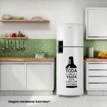 Imagem de Adesivo Geladeira Toda Garrafa Tem Históra