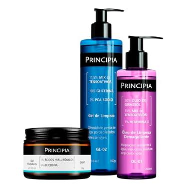 Imagem de PRINCIPIA, Kit Gel Hidratante GH-01 + Óleo de Limpeza Demaquilante Facial OL-01 + Gel de Limpeza Facial GL-02