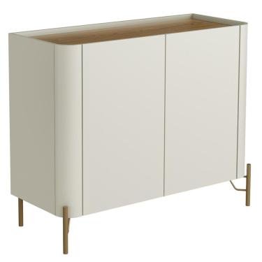 Imagem de Buffet Para Sala De Jantar 2 Portas 1 Gaveta Pés Industrial Dourado Naim I03 Luna Louro - Lyam