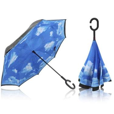 Imagem de Guarda Chuva Invertido Reforçado Tecido Duplo  Invertido Estampado - F