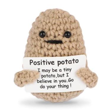 Imagem de Boneca DAFURIET Mini Funny Positive Potato Tricotada de Lã 7,5 cm