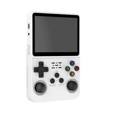 Imagem de O console portátil r36s possui um cartão TF de 128GB integrado e suporta mais de 39.000 consoles de jogos retrô. Possui tela IPS de 3,5 polegadas e utiliza o sistema Arkos 2.0. (Enviado do Brasil) (Branco)