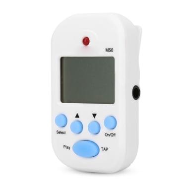 Imagem de RiToEasysports Mini Metrônomo Digital Beat Tap M50 de Bolso para Músicos, Ideal para Prática e Performance Musical (Branco)