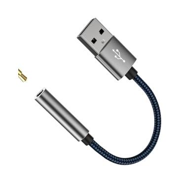 Imagem de Adaptador USB macho para cabo de áudio de 3,5 mm para Apple para iPhone, conversor AUX, PC, adaptador de porta USB-A para iPad, microfone de carro, interface de música DAC, compatível com fone de