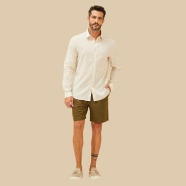 Imagem de Bermuda Forum Linho Verde Masculino - Modelo Dom-Masculino