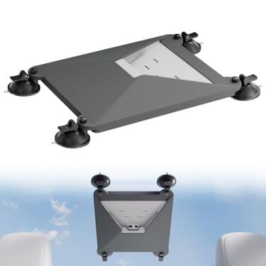 Imagem de DAIERTEK Suporte de mini ventosa Starlink, suporte de teto solar Starlink, impermeável, para carro, trailer, cinza