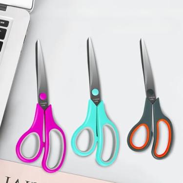 Imagem de Conjunto de ferramentas de 3 peças, tesouras para todos os fins, adequado para escritório, costura, tecido, casa, artesanato e material escolar - mão direita/esquerda, lâmina de 2,5 mm de espessura