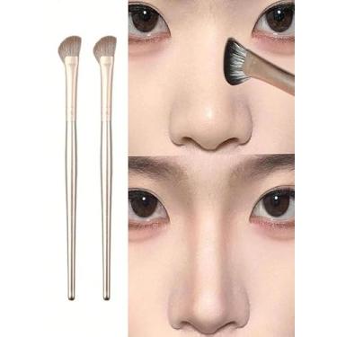 Imagem de Pincel de contorno angular, contorno do nariz, pincel de maquiagem angular para misturar creme líquido em pó