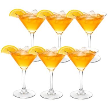 Imagem de WDEY Conjunto clássico de copos de martini, 6 peças, copos de coquetel de cristal soprados à mão de 105 g, perfeitos para Martini Cosmopolitan Gimlet Casa Bar Festa e Presente Conjunto de Copos