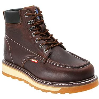 Imagem de Bota masculina Cactus resistente de 15 cm, bico macio, genuíno Goodyear Welt, couro de flor integral premium, confortável, durável, resistente a óleo, telhado, industrial, construção, botas de