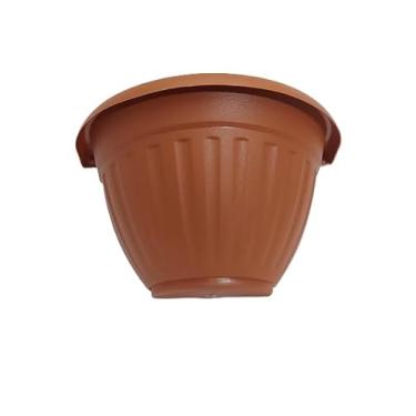 Imagem de Vaso Meia Lua em Plástico, Marrom, 14x8,5 cm, para suculentas Cacto, Jardim Vertical, 6 Unidades - Pequeno (Preto)