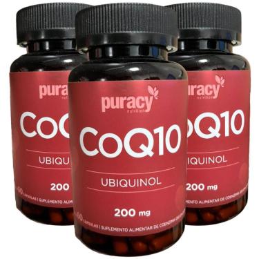 Imagem de Kit 3 Coenzima Q10 Ubiquinol Antioxidante Energia 60 Caps-Unissex