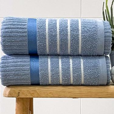 Imagem de Toalha Banhão Fio Penteado Nancy 75x150 Azul