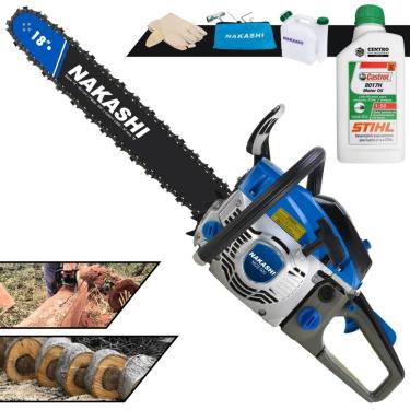 Imagem de Motosserra Nakashi Ncs 500 49,3cc Com Sabre De 18 Com Carburador Walbro 5560020 + Óleo Stihl 8017