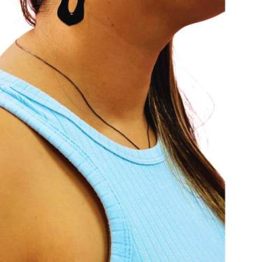 Imagem de Blusinha regata plus size - SEM MARCA, Azul bebe, g2