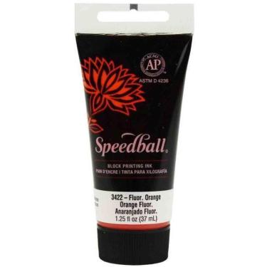 Imagem de Tinta Xilogravura Speedball Base Agua 3422 Fluor Orange 37Ml