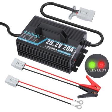 Imagem de Carregador de bateria KAISAL 29,2V 20A LiFePO4 24V