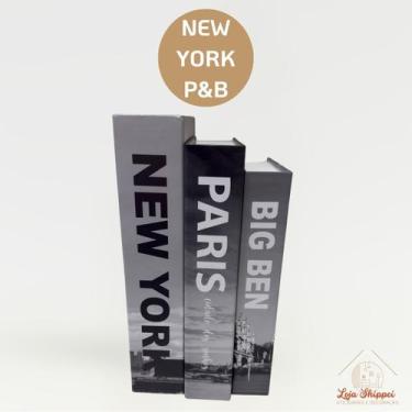 Imagem de Conjunto de livros decorativos caixa decorativa - DCARTE, NEW YORK PB