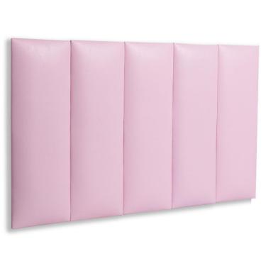 Imagem de Cabeceira Modulada Adesiva Estofada Solteiro - Kit 5 Placas