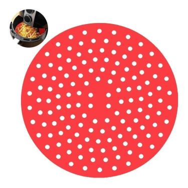 Imagem de 2X Tapete Silicone Airfryer Universal Redondo Fritadeira Ver