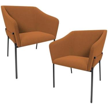 Imagem de Kit 2 Cadeiras Para Sala De Jantar Estar Living Olívia L02 Bouclê Terr