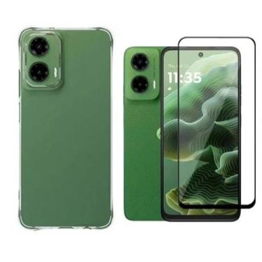 Imagem de Capa Capinha Case Proteção Anti Impacto Motorola Moto E15 Pelicula Vid