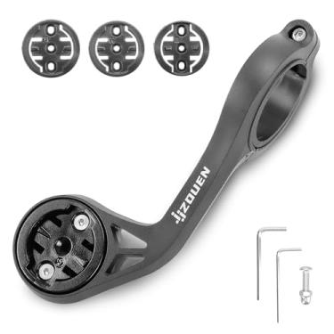 Imagem de JJZOUEN Suporte frontal para computador para bicicleta, compatível com Garmin, iGPSPORT, Wahoo, Cycplus, XOSS Bike Computer, serve para guidão de 22,2 mm, 25,4 mm, 31,8 mm