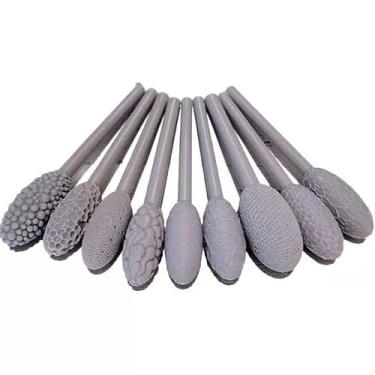 Imagem de Rolo de textura de argila para projetos de arte, kit de rolos de padrão de modelagem 5/9/18 peças, cabeça única/cabeça dupla, bastão de rolo, rolo de contas de argila, ferramentas de textura de argila